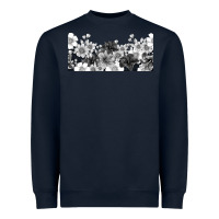 Navy black and white floral Heavyweight Sweatshirt - TumblerDesignByShophia