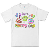 White happy easter day paws Premium Tee - MaliasSmallBusiness