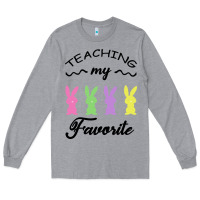 Heather Grey Teaching My Favorite Bunny Long Sleeve Tee - Bettercallsaul