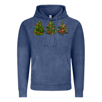 Vintage Denim christmas trees Vintage Hoodie - LillyAllenDesigns