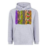 Heather Grey Mardi Gras Brushstrokes Heavyweight Hoodie - BundleAndBundleShop