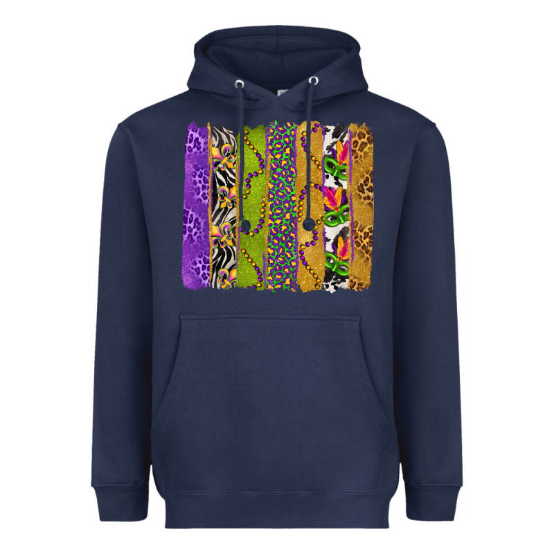 Mardi Gras Brushstrokes Heavyweight Hoodie by BundleAndBundleShop | Teevron