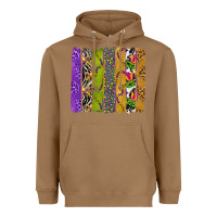 Toasted Coconut Mardi Gras Brushstrokes Heavyweight Hoodie - BundleAndBundleShop