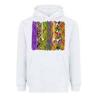 White Mardi Gras Brushstrokes Heavyweight Hoodie - BundleAndBundleShop