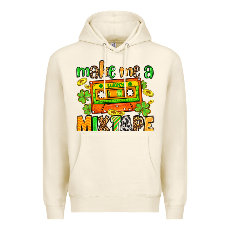 Make Me A Mixtape St. Patrick's Day Premium Hoodie by OliviaCreatesArt | Teevron