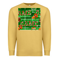 Antique Gold american football megaphone and game seamless pattern Premium Sweatshirt - BundleAndBundleShop