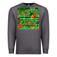 Charcoal Heather american football megaphone and game seamless pattern Premium Sweatshirt - BundleAndBundleShop