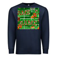 Navy american football megaphone and game seamless pattern Premium Sweatshirt - BundleAndBundleShop