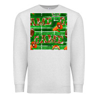 Oatmeal Heather american football megaphone and game seamless pattern Premium Sweatshirt - BundleAndBundleShop