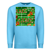 Ocean Blue american football megaphone and game seamless pattern Premium Sweatshirt - BundleAndBundleShop