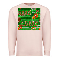 American Football Megaphone And Game Seamless Pattern Premium Sweatshirt | Teevron