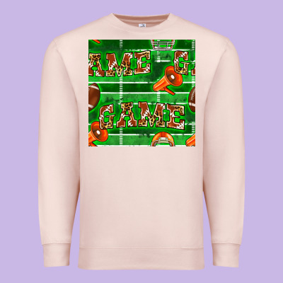 American Football Megaphone And Game Seamless Pattern Premium Sweatshirt Designed By Bundleandbundleshop