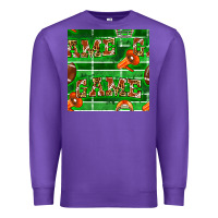 Purple american football megaphone and game seamless pattern Premium Sweatshirt - BundleAndBundleShop