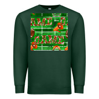 Sports Green american football megaphone and game seamless pattern Premium Sweatshirt - BundleAndBundleShop