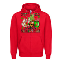 Red just a girl who loves christmas Zipper Hoodie - OliviaCreatesArt