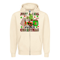 Sandshell just a girl who loves christmas Zipper Hoodie - OliviaCreatesArt