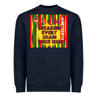 Navy juneteenth breaking every chain since 1865 Heavyweight Sweatshirt - TumblerDesignByShophia