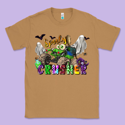 Spooky Crusher Monster Truck Classic Tee Designed By Lillyallendesigns