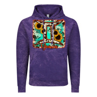 Cloud Purple gemini turquoise cowhide Vintage Hoodie - RanaPortraitStore