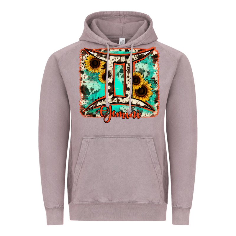 Gemini Turquoise Cowhide Vintage Hoodie by RanaPortraitStore | Teevron