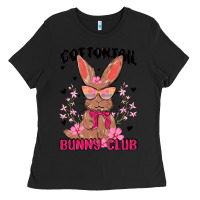 Black cottontail bunny club Ladies Tee - MaliasSmallBusiness