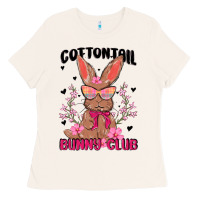 Bone cottontail bunny club Ladies Tee - MaliasSmallBusiness