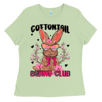 Matcha cottontail bunny club Ladies Tee - MaliasSmallBusiness