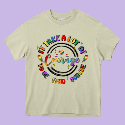 Gay Pride Heavy Core Tee Designed By Maliassmallbusiness