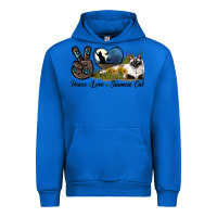 Cobalt Peace Love Siamese Cat Urban Hoodie - LillyAllenDesigns