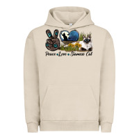 Pigment French Oak Peace Love Siamese Cat Urban Hoodie - LillyAllenDesigns