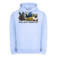 Pigment Grape Ice Peace Love Siamese Cat Urban Hoodie - LillyAllenDesigns
