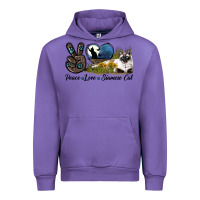Tulip Peace Love Siamese Cat Urban Hoodie - LillyAllenDesigns