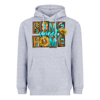 Heather Grey Western Home Sweet Home Heavyweight Hoodie - FaDigitalArtStudio