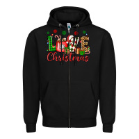Black love christmas Zipper Hoodie - OliviaCreatesArt