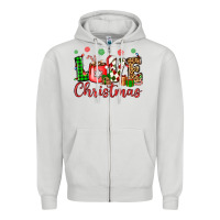 Dove Grey love christmas Zipper Hoodie - OliviaCreatesArt