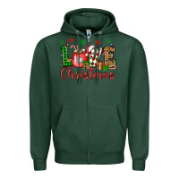 Sports Green love christmas Zipper Hoodie - OliviaCreatesArt