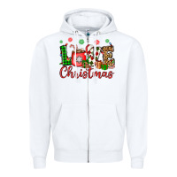 White love christmas Zipper Hoodie - OliviaCreatesArt