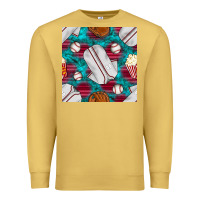 Antique Gold baseball  uniform with turquoise gemstone seamless pattern Premium Sweatshirt - BundleAndBundleShop