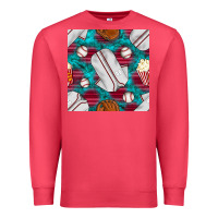 Cardinal baseball  uniform with turquoise gemstone seamless pattern Premium Sweatshirt - BundleAndBundleShop