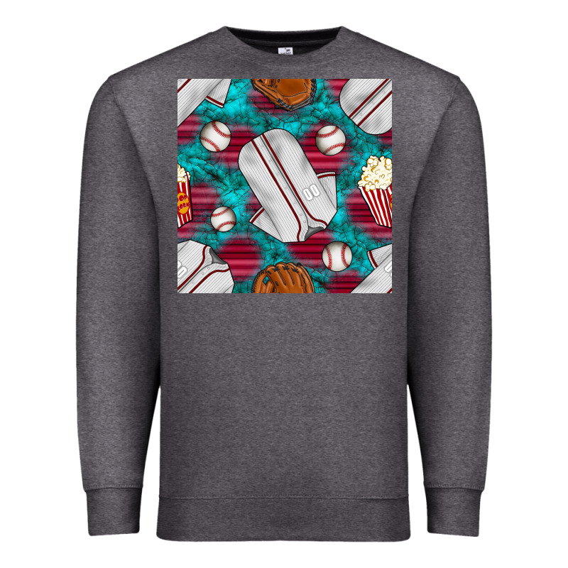 Baseball  Uniform With Turquoise Gemstone Seamless Pattern Premium Sweatshirt by BundleAndBundleShop | Teevron
