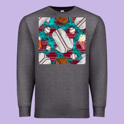 Baseball  Uniform With Turquoise Gemstone Seamless Pattern Premium Sweatshirt Designed By Bundleandbundleshop