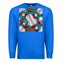 True Royal baseball  uniform with turquoise gemstone seamless pattern Premium Sweatshirt - BundleAndBundleShop