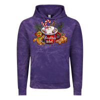 Cloud Purple christmas vibes hot cocoa Vintage Hoodie - LillyAllenDesigns