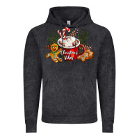 Vintage Black christmas vibes hot cocoa Vintage Hoodie - LillyAllenDesigns