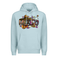 Blue Mist Mexico Premium Hoodie - FaDigitalArtStudio