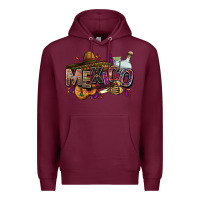 Burgundy Mexico Premium Hoodie - FaDigitalArtStudio