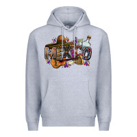 Heather Grey Mexico Premium Hoodie - FaDigitalArtStudio