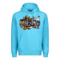 Ocean Blue Mexico Premium Hoodie - FaDigitalArtStudio