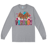 Heather Grey Periodt afro woman nail art Long Sleeve Tee - RanaPortraitStore