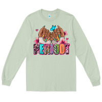 Matcha Periodt afro woman nail art Long Sleeve Tee - RanaPortraitStore